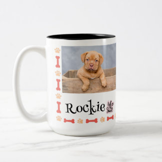 Caneca De Café Em Dois Tons Dog Photo Mug Pet Gift para Pentes de Cão