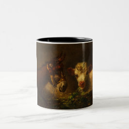 Caneca De Café Em Dois Tons Dois Amigos (Donkey e Lamb) (Animais de Criação)