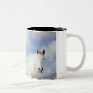 Caneca De Café Em Dois Tons Dois cavalos