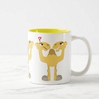 Caneca De Café Em Dois Tons Dois lados do mesmo cartoon