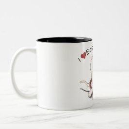 Caneca De Café Em Dois Tons dois tons Eu amo caneca clássica