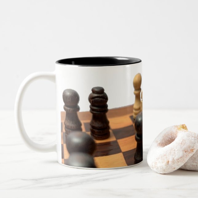 Caneca De Café Em Dois Tons Dois toques (Com Donut)