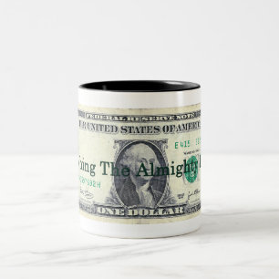 Caneca De Café Em Dois Tons Dólar poderoso