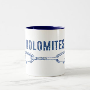 Caneca De Café Em Dois Tons Dolomites Subindo Rápido