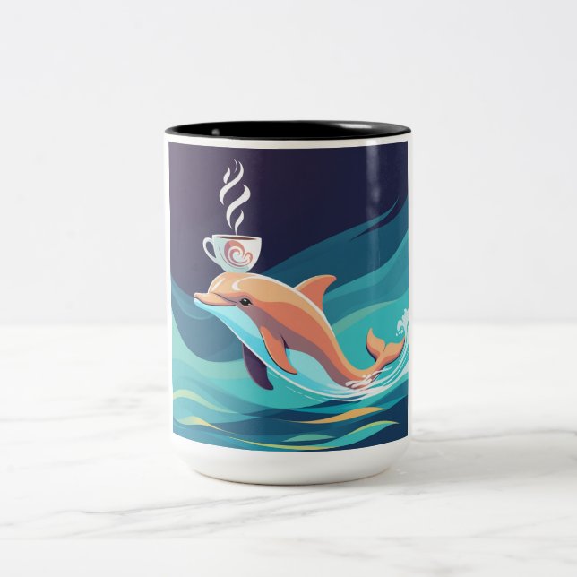 Caneca De Café Em Dois Tons Dolphin Mug (Centro)