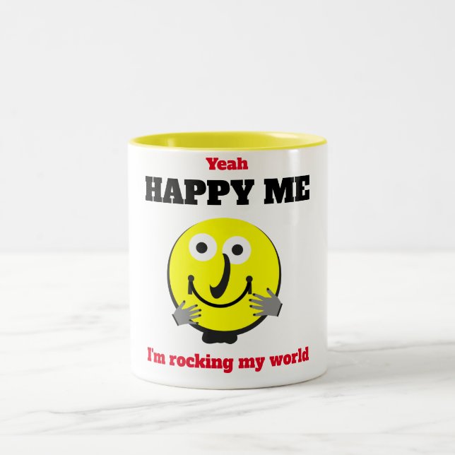 Caneca De Café Em Dois Tons Domingo J Happy Me Mug (Centro)