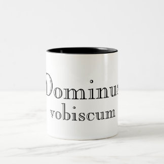 Caneca De Café Em Dois Tons Dominus Vobiscum (O Senhor Esteja Com Você)