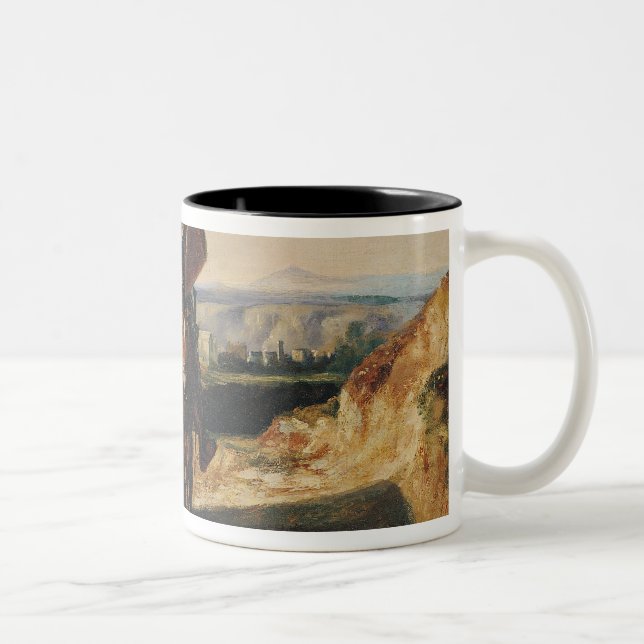 Caneca De Café Em Dois Tons Don Quixote e Sancho (Direita)