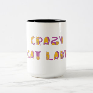 Caneca De Café Em Dois Tons Dona Gata Louca