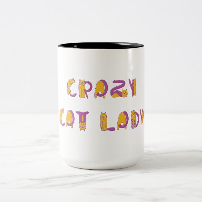 Caneca De Café Em Dois Tons Dona Gata Louca (Centro)