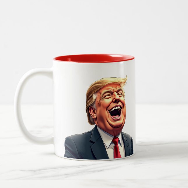 Caneca De Café Em Dois Tons Donald Trump (Esquerda)