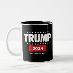 Caneca De Café Em Dois Tons Donald Trump 2024 De Volta à América Eleição 