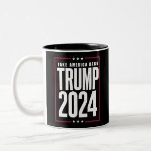 Caneca De Café Em Dois Tons Donald Trump 2024 Devolva a América Eleição