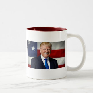 Caneca De Café Em Dois Tons Donald Trump American Flag - 11oz