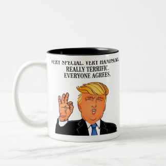 Caneca De Café Em Dois Tons Donald Trump - aniversário óptimo do dia dos pais