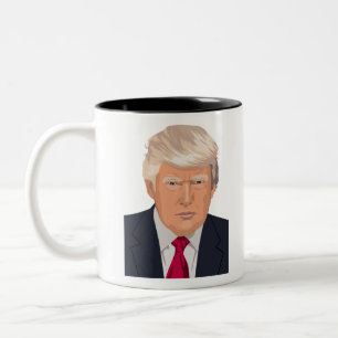 Caneca De Café Em Dois Tons Donald Trump enfrenta