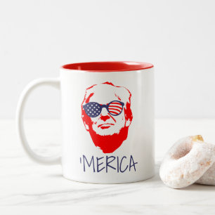 Caneca De Café Em Dois Tons Donald Trump 'Merica