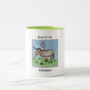 Caneca De Café Em Dois Tons Donkey na Rota 66, Arizona de Oatman