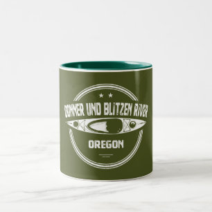Caneca De Café Em Dois Tons Donner und Blitzen River Oregon Kayaking