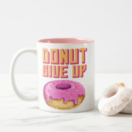 Caneca De Café Em Dois Tons Donut Divertido Não Desista