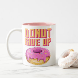 Caneca De Café Em Dois Tons Donut Divertido Não Desista