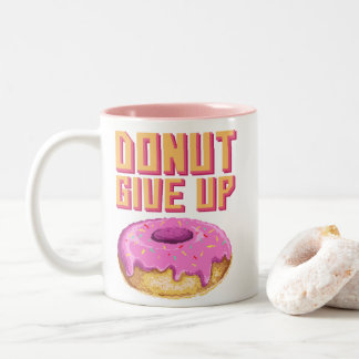 Caneca De Café Em Dois Tons Donut Divertido Não Desista