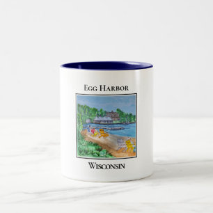 Caneca De Café Em Dois Tons Door County, Egg Harbor, Wisconsin
