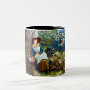 Caneca De Café Em Dois Tons Dormindo na floresta (por Arthur Hughes)