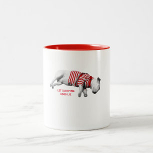 Caneca De Café Em Dois Tons DORMIR CACHORRO 2 TONELADAS 2 tamanhos