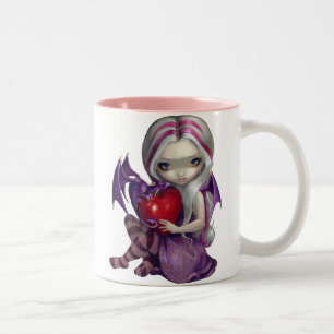 Caneca De Café Em Dois Tons Dos "caneca do dragão namorados"