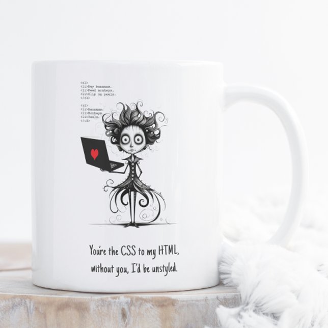 Caneca De Café Em Dois Tons Dotação de humor Engraçado Nerd Engraçado Presente (Criador carregado)
