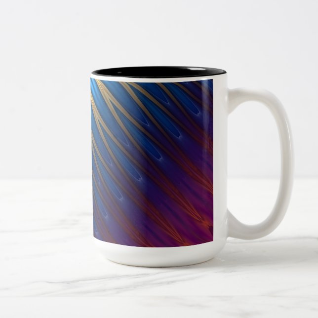 Caneca De Café Em Dois Tons Dourada da Cordilha Azul (Direita)