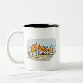 Caneca De Café Em Dois Tons Dourado Hill, Shaftesbury Watercolor