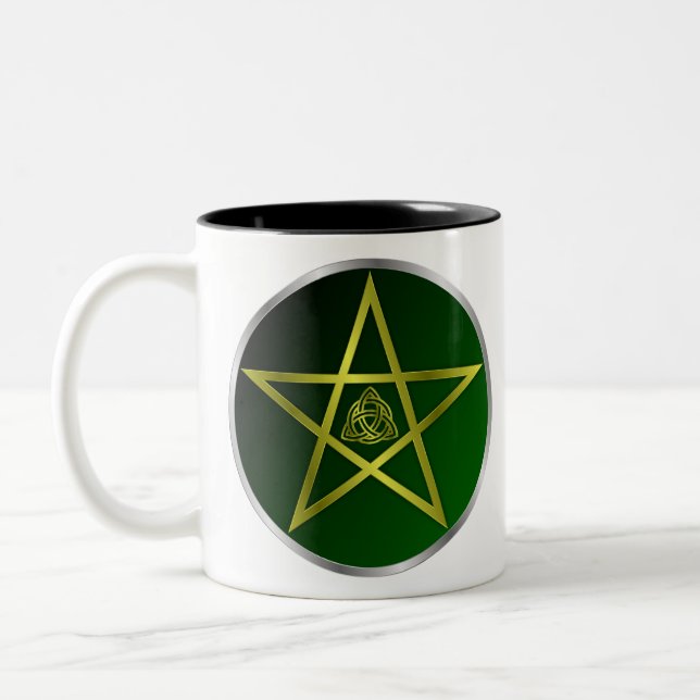 Caneca De Café Em Dois Tons Dourado pentáculo (Esquerda)