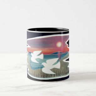 Caneca De Café Em Dois Tons Doves