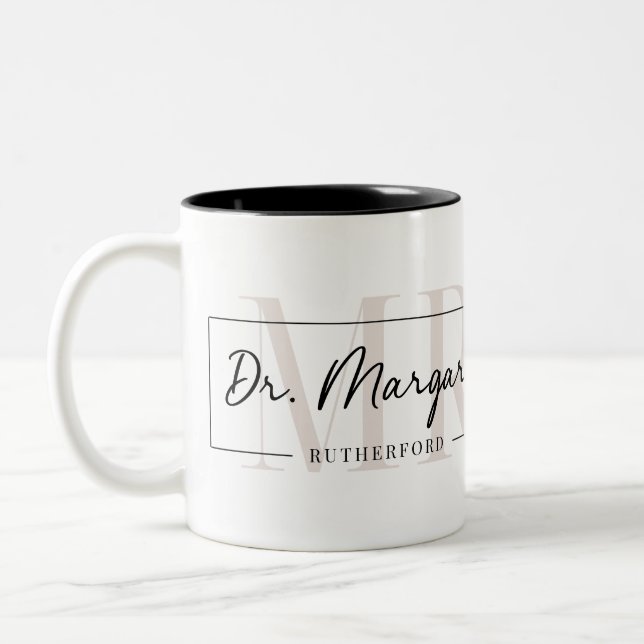 Caneca De Café Em Dois Tons Dr. Margaret Rutherford Mug (Esquerda)