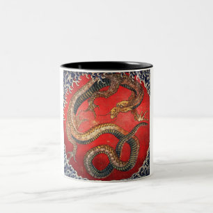 Caneca De Café Em Dois Tons Dragão
