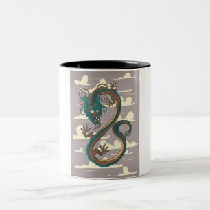 Caneca De Café Em Dois Tons Dragão Chinês