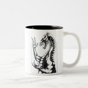 Caneca De Café Em Dois Tons Dragão da obscuridade
