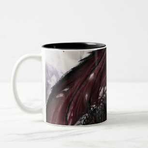 Caneca De Café Em Dois Tons Dragão Na Caverna
