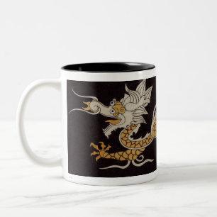 Caneca De Café Em Dois Tons Dragão ouro De Budhan Mug
