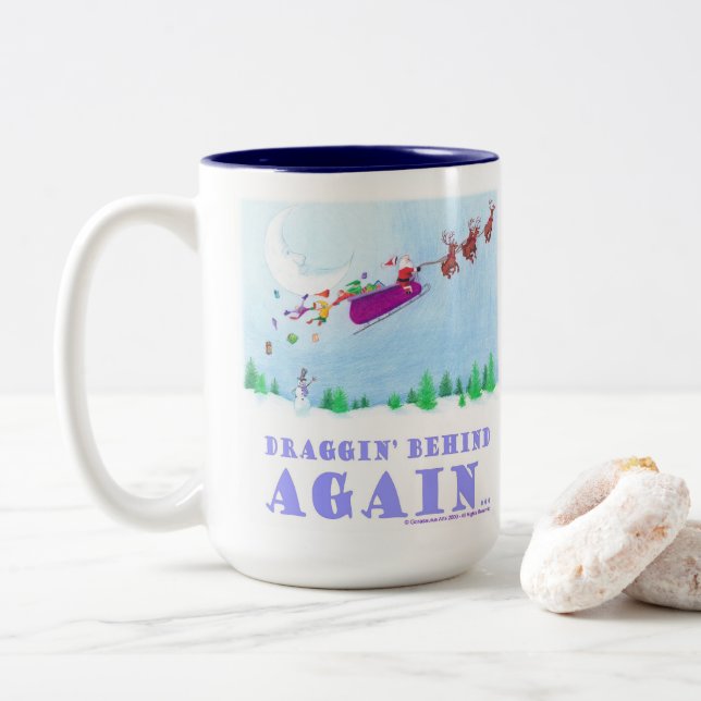 Caneca De Café Em Dois Tons Draggin Behind Again (Com Donut)