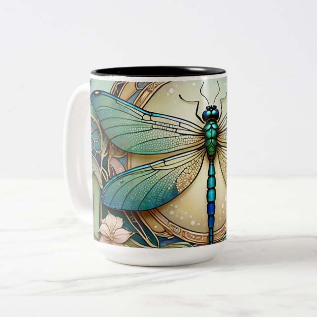 Caneca De Café Em Dois Tons Dragonfly (Frente Esquerda)