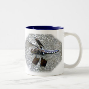 Caneca De Café Em Dois Tons Dragonfly Azul