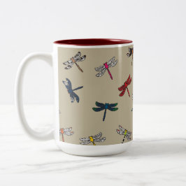 Caneca De Café Em Dois Tons Dragonfly Dandy Coffee/Tea Mug