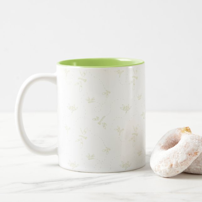 Caneca De Café Em Dois Tons Dragonfly Pattern Mug (Com Donut)