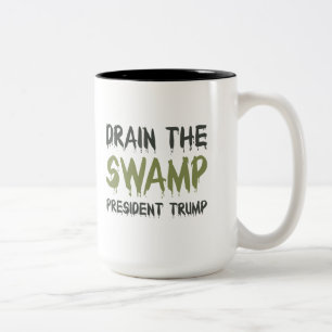 Caneca De Café Em Dois Tons Drain The Swamp