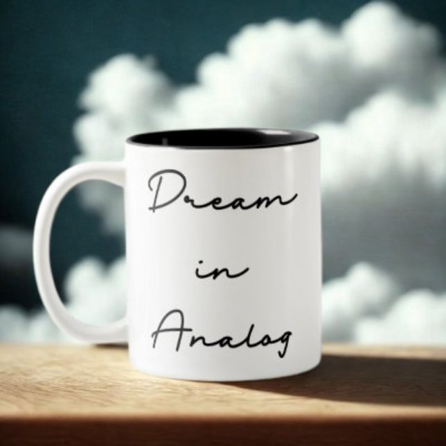 Caneca De Café Em Dois Tons Dream no analógico (Criador carregado)