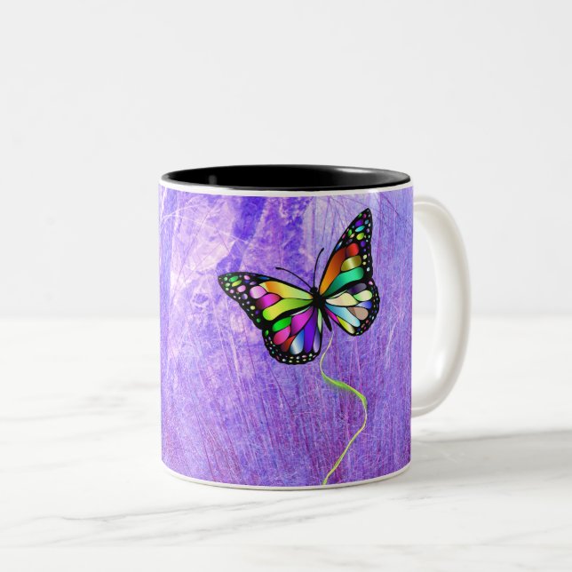 Caneca De Café Em Dois Tons Dreaming Butterflies Mug (Frente Esquerda)