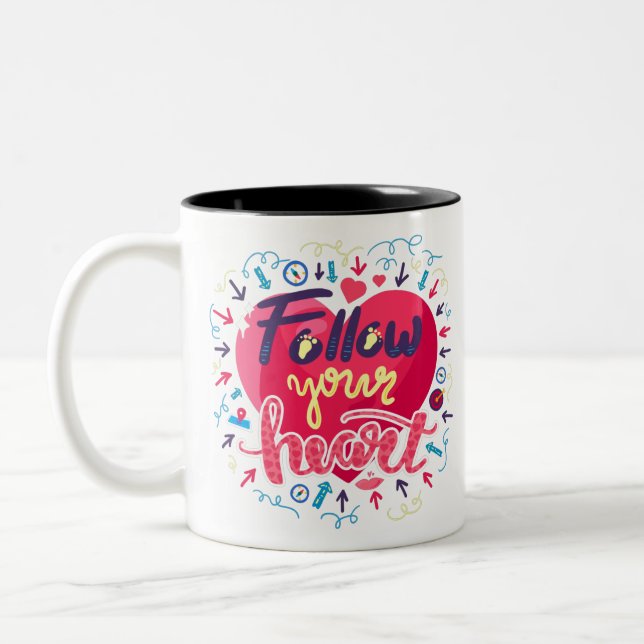 Caneca De Café Em Dois Tons Dreams come true, Inspirational quotes (Esquerda)
